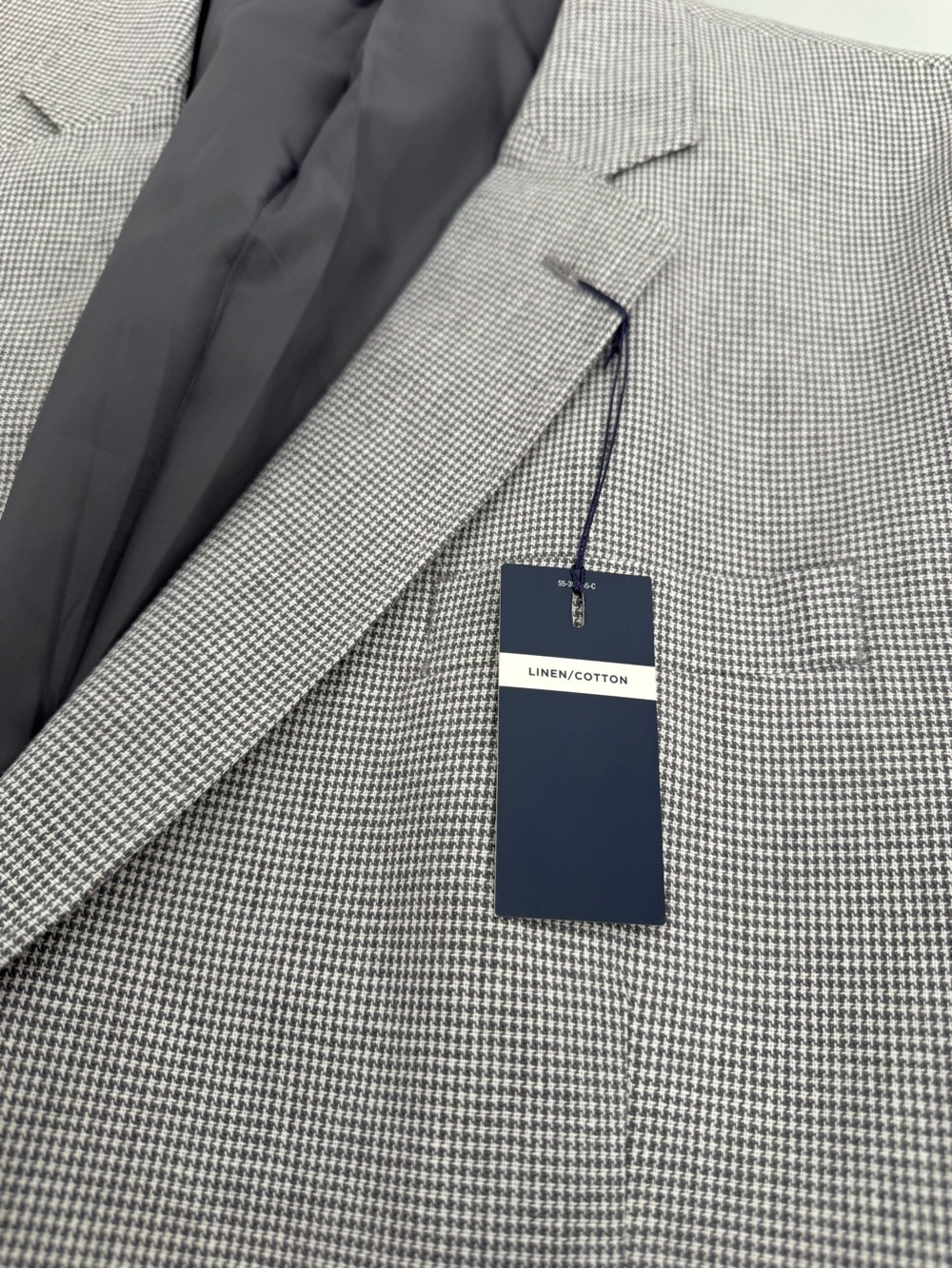 Stafford Men’s Classic Fit Sport Coat Size 52R Linen Blend Blazer Houndstooth - Picture 4 of 10